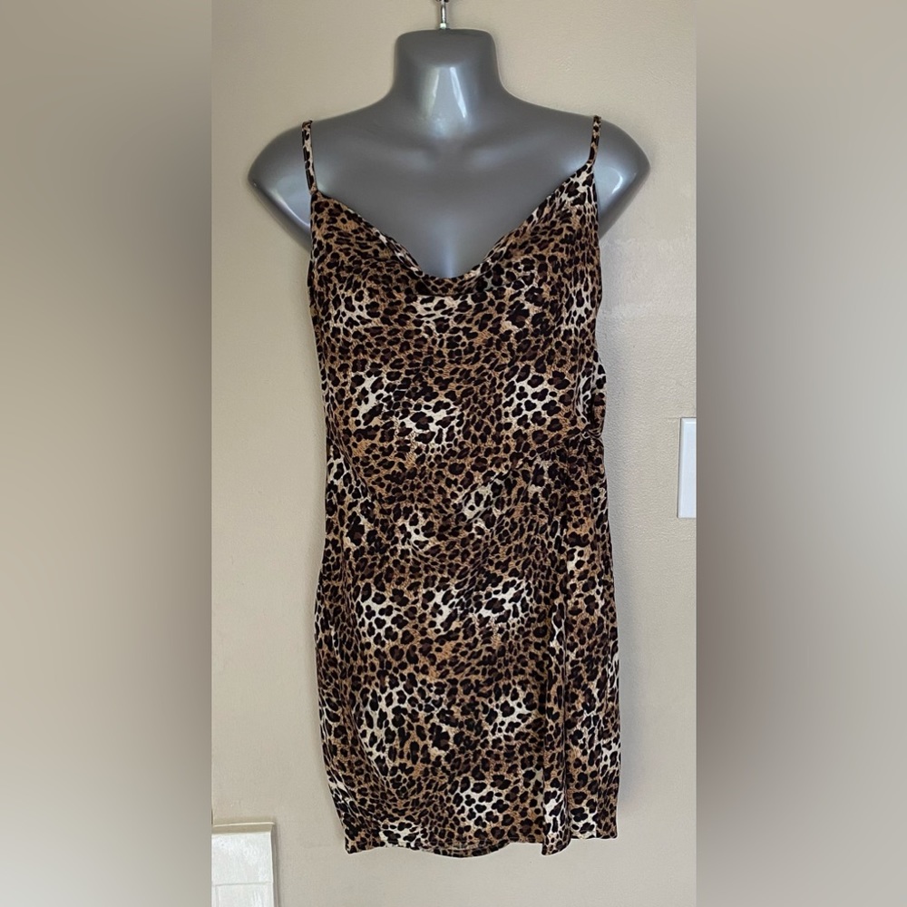 LEOPARD PRINT MINI DRESS